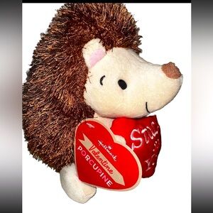 NWT Hallmark Valentines Day PORCUPINE Hedgehog Plush Stuck on You Stuffed Animal
